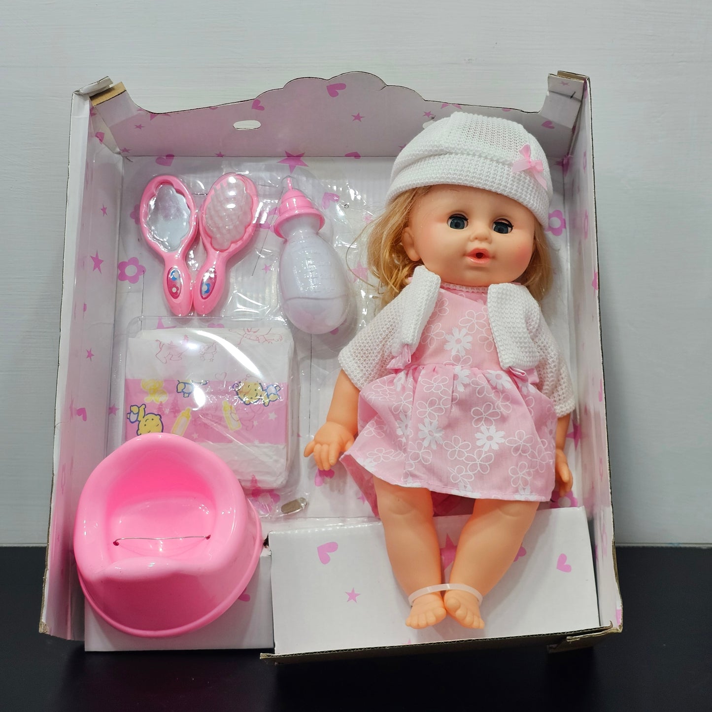 Baby Doll with Sound – I Drink, I Pee, Change Pamper & Potty Training | Bacha Toys
