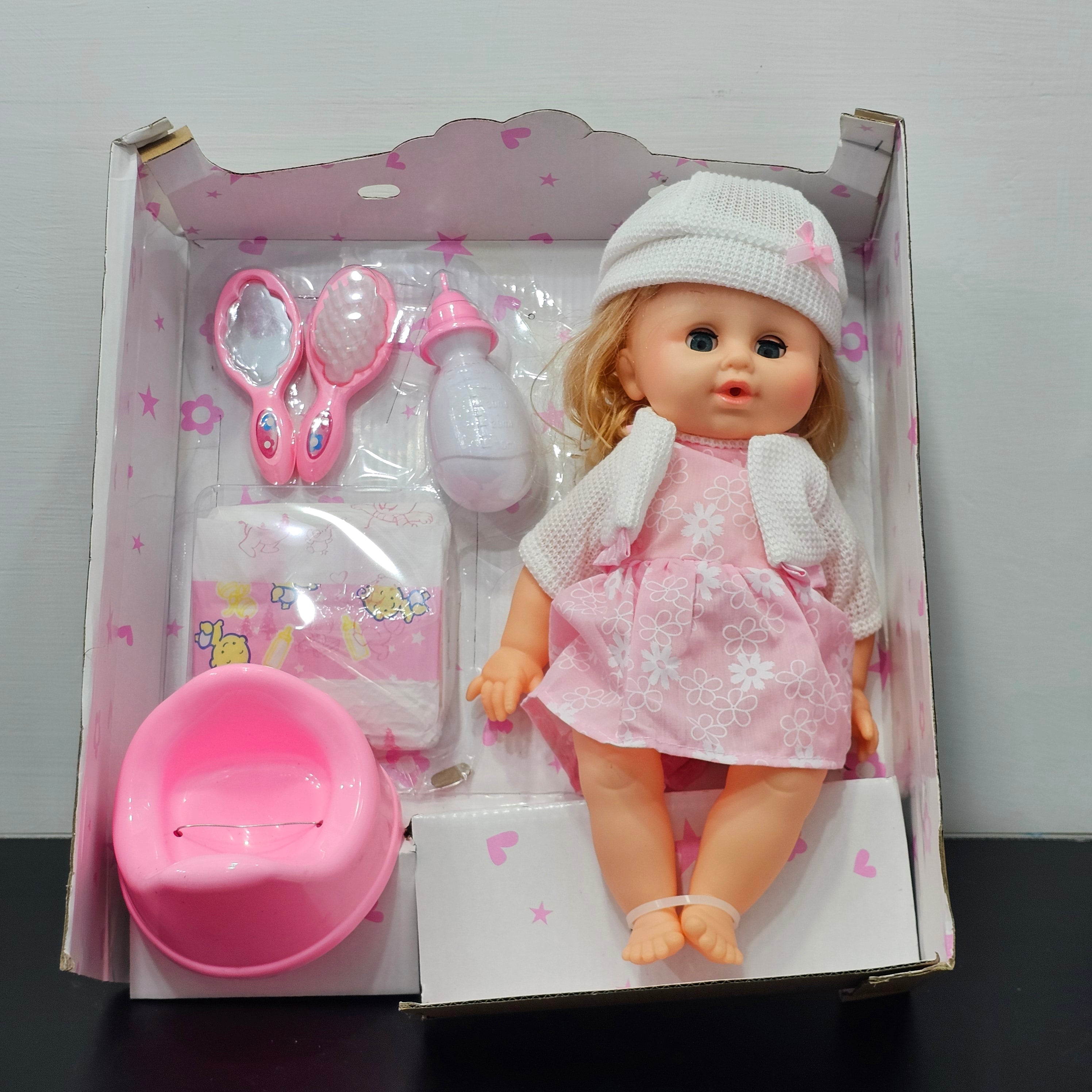 Baby Doll with Sound – I Drink, I Pee, Change Pamper & Potty Training | Bacha Toys