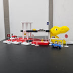 Driven to Win – Cars Parking Lot Playset with 4 Cars, Gas Station & Service Station | Bacha Toys