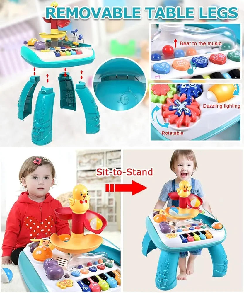 Musical Activity Table – Piano, Lights & Rolling Ball Fun - Bacha Toys