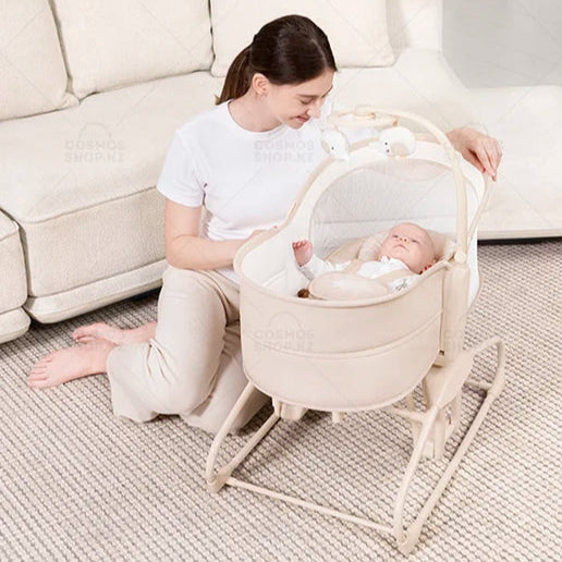 Mastela 4-in-1 Deluxe Multi-Functional Bassinet Swing – Skin Colour | Bacha Toys