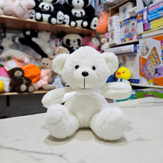 White Teddy Bear – 20cm Plush Toy | Bacha Toys