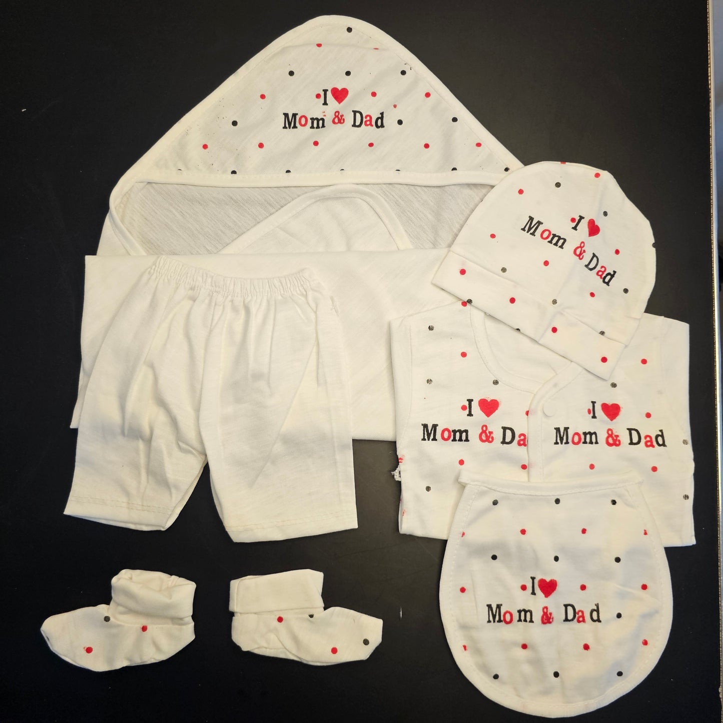 I Love Mom & Dad Baby Dress Set – Newborn Baby Clothes | Bacha Toys