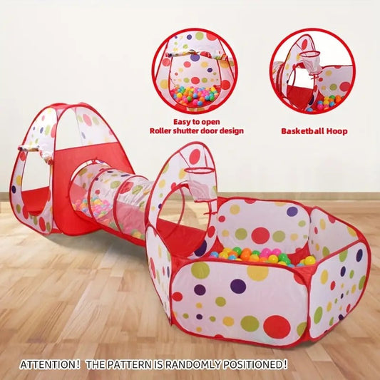 Kids Play Tent with Tunnel and Ball Pit | Bacha Toys