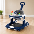 Baby Walker with Music & Lights – 360° Swivel Wheels, 3-Level Height Adjustment & Push Handle #MT-816 (BLUE)