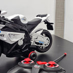 Police Moto 1:20 Remote Control Motorcycle – 360° Rotation with Light & Sound | Bacha Toys