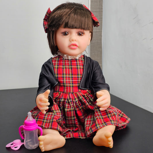 55cm Baby Silicone Doll – Lifelike Real Baby with Accessories | Bacha Toys