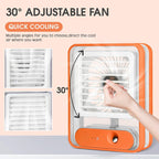 Mini Nano Spray Air Cooler Fan – 3 Speed LED Humidifier