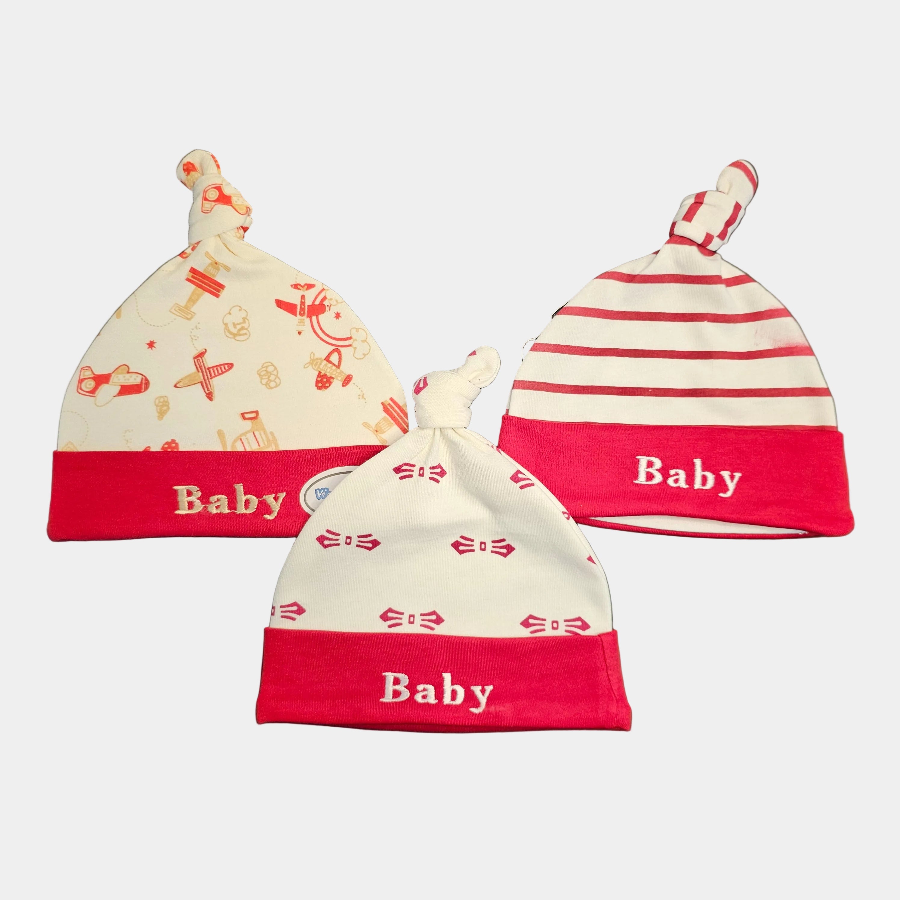 Pack of 3 Baby Caps – Soft Blended Stuff | Bacha Toys