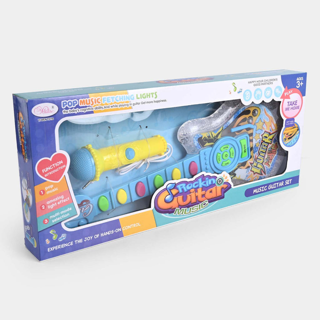 Kids Music Guitar Set with Microphone – Lights & Musical Toy