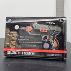 Black Hawk 10-Shot Pressure Transmitter Toy Gun – Dual Function Long-Range Blaster | Bacha Toys