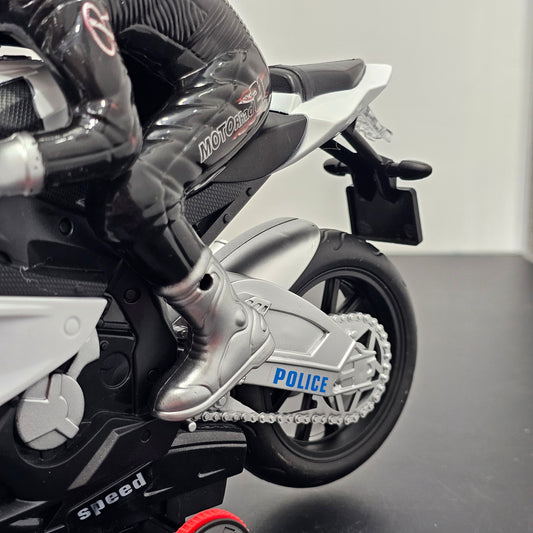 Police Moto Top Model 1:20 – Remote Control Motorcycle with 360° Spin, Lights & Sound | Bacha Toys