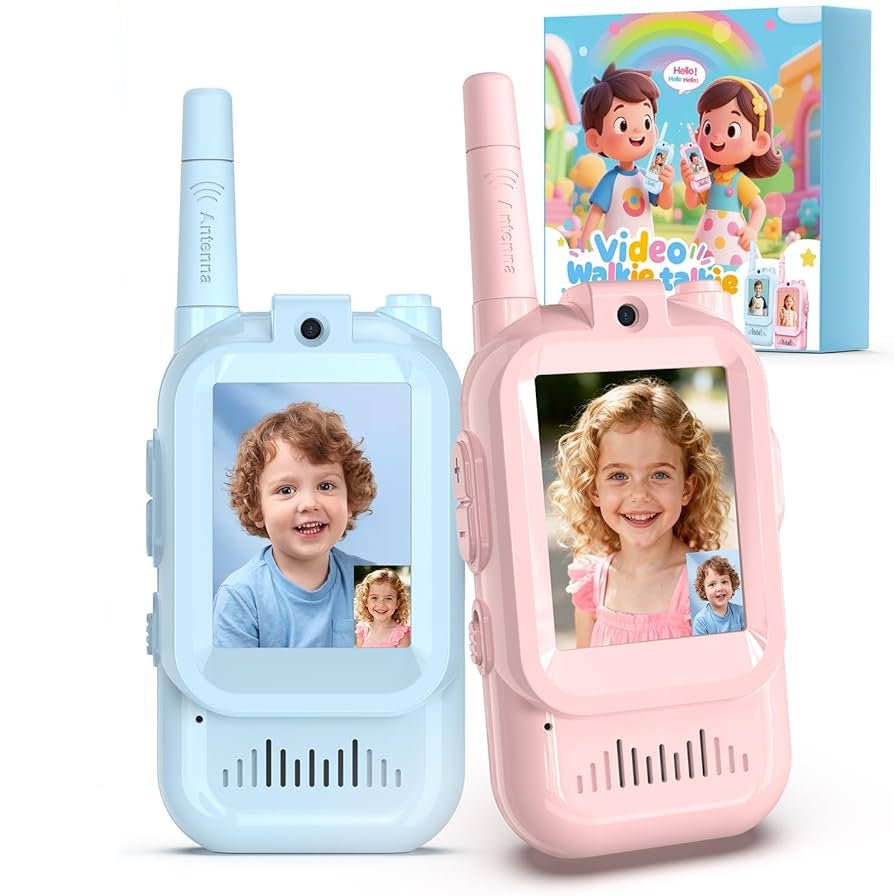 Kids Rechargeable Video Walkie Talkie Toy – Long Range Communication Set