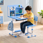 Kids Adjustable Study Table & Chair Set – Ergonomic Height Adjustable Desk