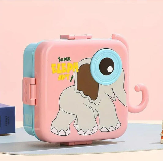 🐘 Super Elephant Stainless Steel Lunch Box – Double-Decker Delight | Bacha Toys
