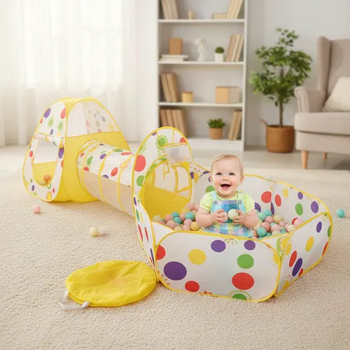 Kids Play Tent with Tunnel and Ball Pit | Bacha Toys