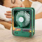 Mini Nano Spray Air Cooler Fan – 3 Speed LED Humidifier