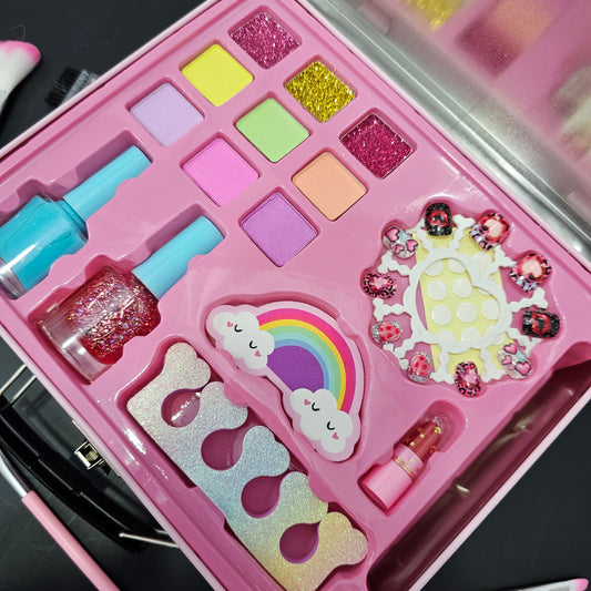 Fashion Makeup Kit with Iron Box – Stylish Beauty Set for Kids - Bacha Toys