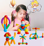 Magnetic Rods Building Set | Creative Construction Toy for Kids - Bacha toys