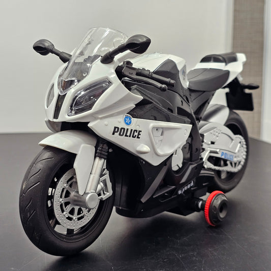 Police Moto 1:20 Remote Control Motorcycle – 360° Rotation with Light & Sound | Bacha Toys