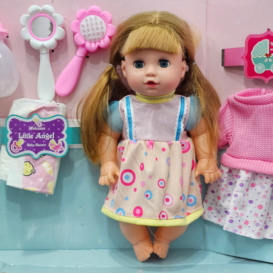 My Baby My Sweet Doll – Soothing Sleep Doll with 16 Sounds & Accessories | Bacha Toys
