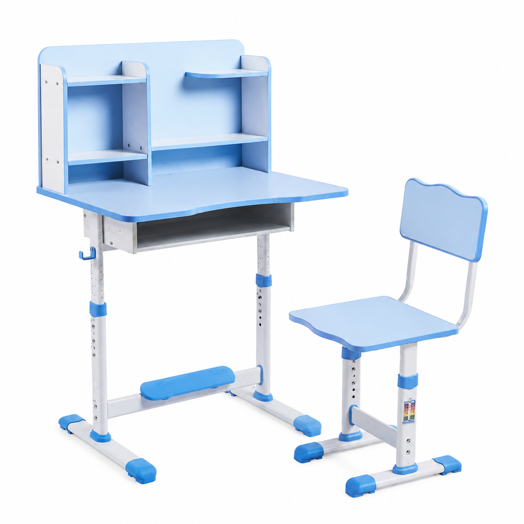 Kids Adjustable Study Table & Chair Set – Ergonomic Height Adjustable Desk