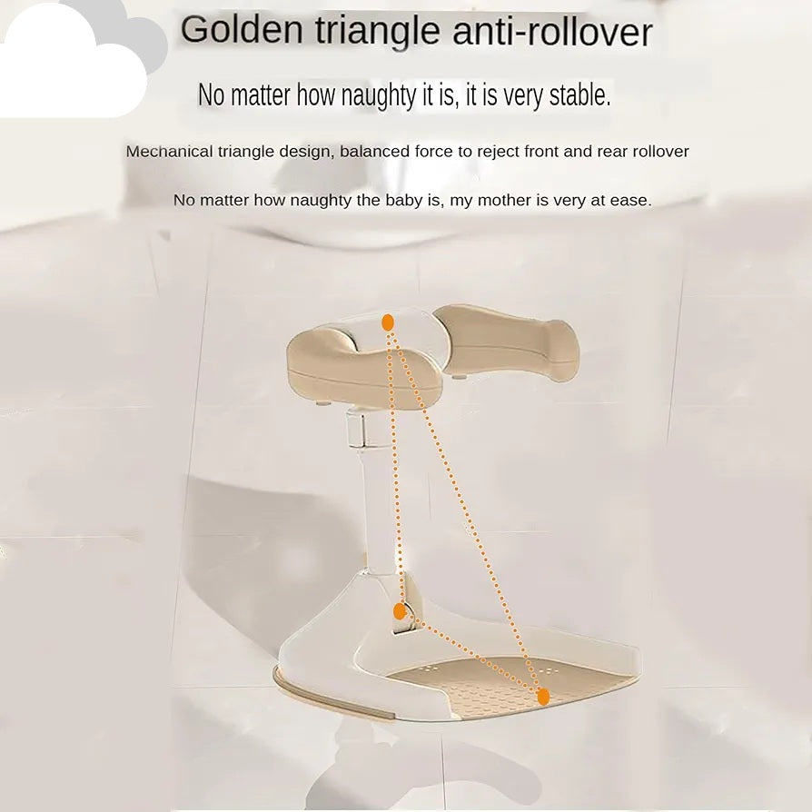 Baby Bath Stand with Adjustable 5 Levels – Foldable Infant Bath Shower Stand